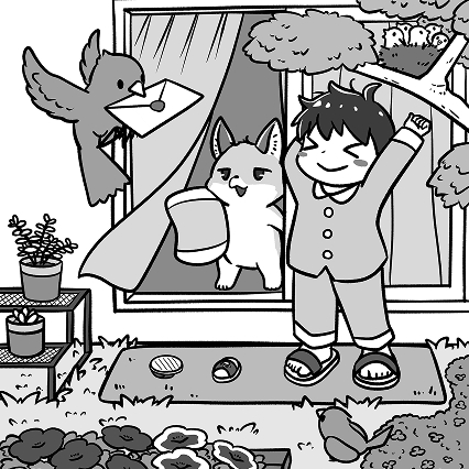 モノクロまちがいさがしのイラスト