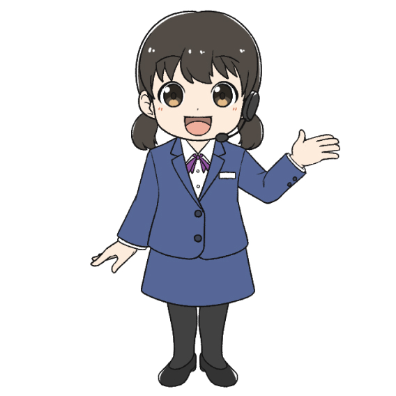 ナビゲーターの女の子のイラスト